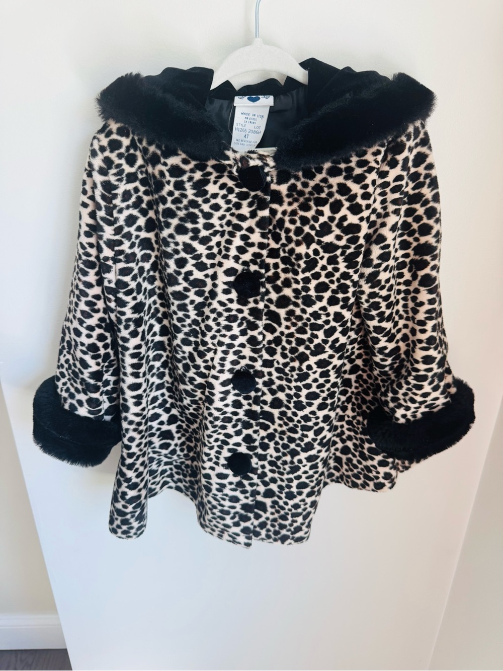 Hartstrings Vintage Girls Leopard Print Jacket Size 4T